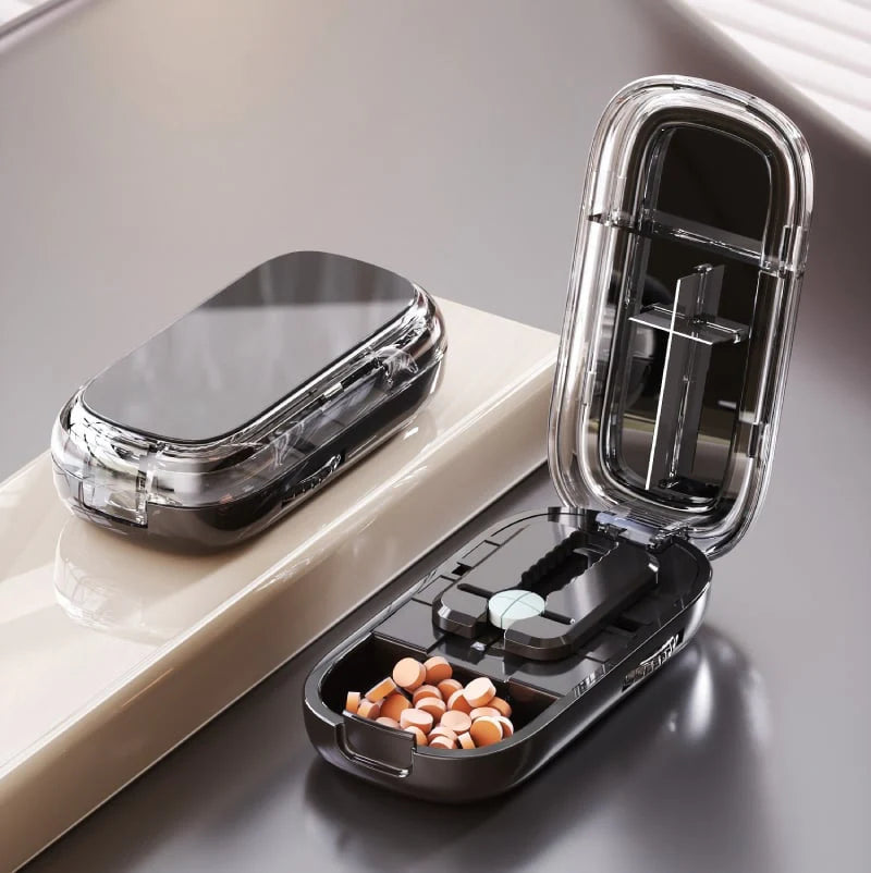 Portable Pill Cutter with Adjustable Slots