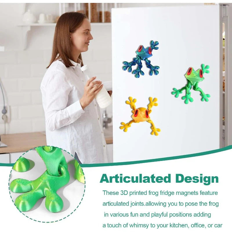 Poseable 3D Printed Frog Magnet
