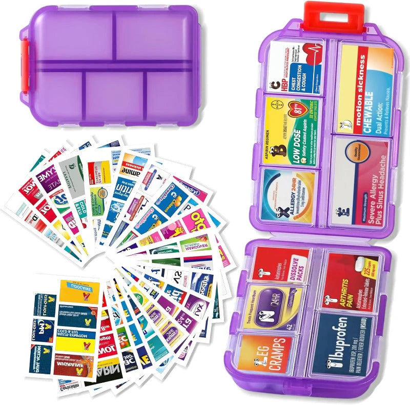 Portable Multi-Compartment Sealed Pill Case