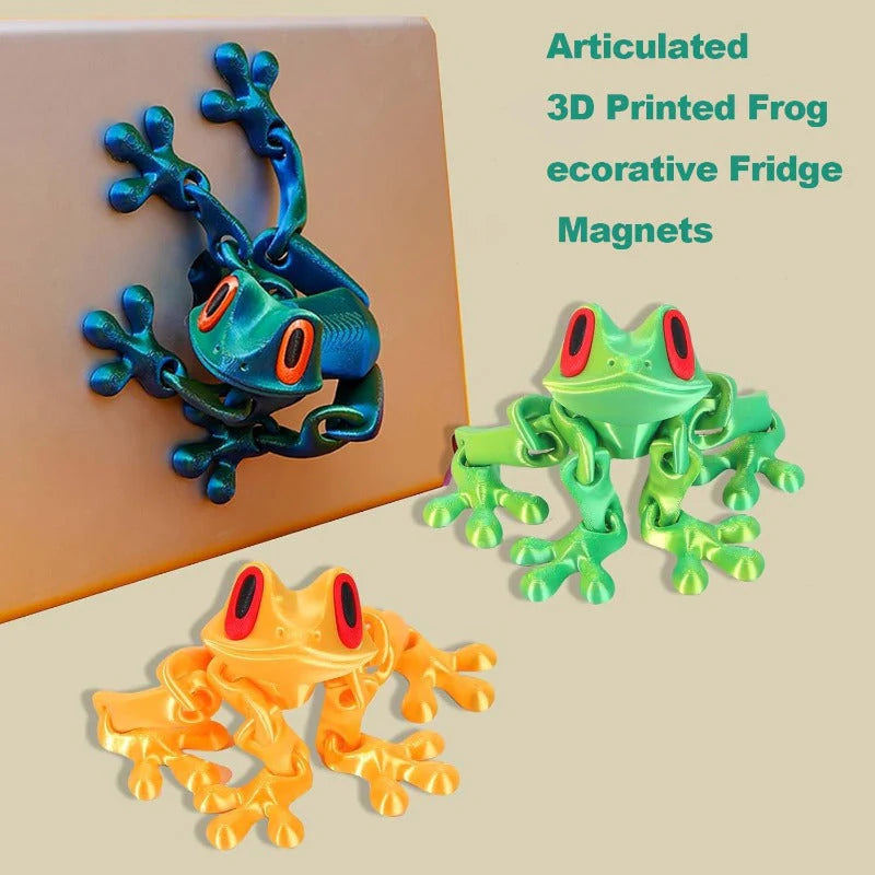 Poseable 3D Printed Frog Magnet